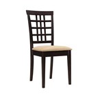 Coaster Furniture Kelso 190822 Lattice Back Dining Side Chair - Cappuccino