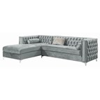 Coaster Furniture Bellaire 508280 Upholstered Storage Chaise Sectional Sofa - Grey