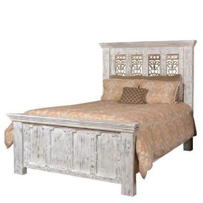 Horizon Home Furniture Mandalay H4505-EK-BED-WHT King Panel Bed