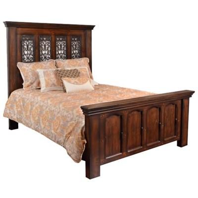 Horizon Home Furniture Mandalay H4505-QUEEN-BED-BRN Queen Panel Bed - Brown