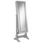 Coaster Furniture Moore 951017 Cheval Mirror with Jewelry Storage - Silver