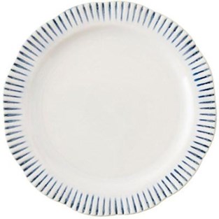 Juliska Sitio Stripe Indigo Dinner Plate (Plates - Dinner)