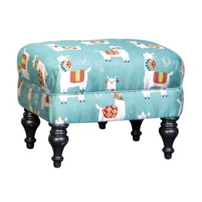 Mayo Furniture 8960F50 Ottoman - Llama Drama Aqua