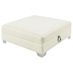 Coaster Furniture Chaviano 505394 Square Upholstered Ottoman - Pearl White