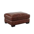 Leather Italia USA Randall 7228 Ottoman - Chestnut