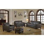 Leather Italia USA Fletcher 6287B Ottoman - Charcoal