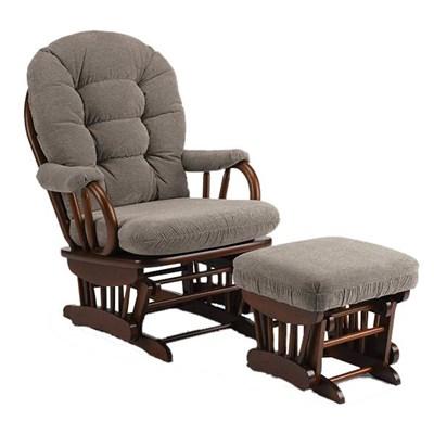 Best Home Furnishings Sona C4137VC Glider Rocking Chair with Ottoman - Linen