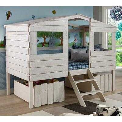 Donco Trading Company 1380-A-B-C-TLRS/1381-RS Tree House Loft Bed with Storage - Rustic Sand