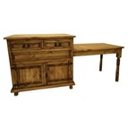 LMT Imports VSERU-LT-MES80 Kitchen Island with Large Pull Out Table