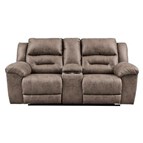 Signature Design by Ashley Stoneland 3990594 Double Reclining Loveseat with Console