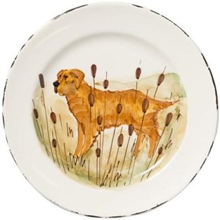 Vietri Wildlife Hunting Dog Dinner Plate (Plates - Dinner)