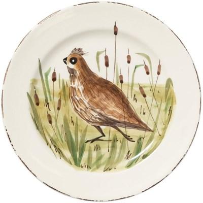 Vietri Wildlife Quail Dinner Plate (Plates - Dinner)