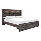 Signature Design by Ashley Drystan B211B27 King Bookcase Bed with 2 Storage Drawers