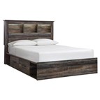 Signature Design by Ashley Drystan B211B18 Queen Bookcase Bed with 4 Storage Drawers