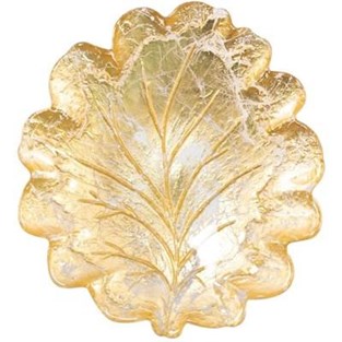 Vietri Moon Glass Leaf Salad Plate (Plates - Salad)