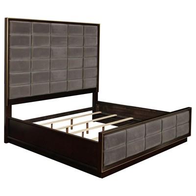 Coaster Furniture Durango 223261KE 77-inch Eastern King Panel Bed - Smoked Peppercorn