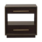 Coaster Furniture Durango 223262 2-Drawer Nightstand - Smoked Peppercorn