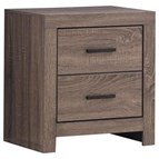 Coaster Furniture Brantford 207042 2-Drawer Nightstand - Barrel Oak