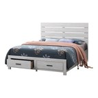 Coaster Furniture Brantford 207050KE Wood Eastern King Storage Panel Bed - Coastal White