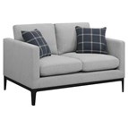Coaster Furniture Apperson 508682 Upholstered Track Arm Loveseat - Light Grey