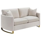 Coaster Furniture Corliss 508822 Upholstered Curved Track Arm Loveseat - Beige