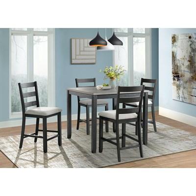 Elements International Martin Gray DMT3005CS 5 pc Counter Height Dinette