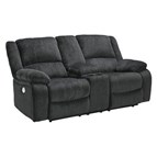 Signature Design by Ashley Draycoll 7650496 Double Reclining Power Loveseat with Console