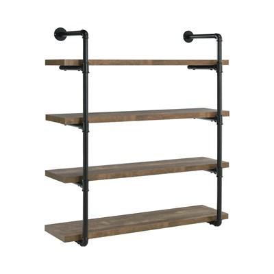 Coaster Furniture Elmcrest 804417 39-inch 4-shelf Wall Bookshelf - Rustic Oak