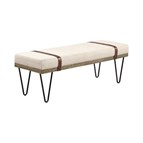 Coaster Furniture Austin 910258 Fabric Upholstered Accent Bench - Beige