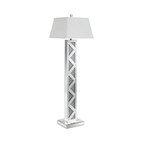 Coaster Furniture Carmen 920140 65-inch Empire Mirrored Acrylic Floor Lamp - Silver