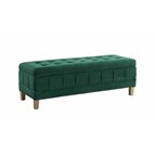 Elements International Crosby Tufted Storage Ottoman - Evergreen
