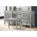 New Classic Furniture Valentino BA9698S Vanity Table - Silver