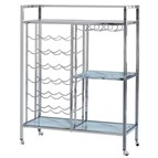 Coaster Furniture Derion 181370 3-tier Rectangular Glass Shelf Metal Bar Cart - Chrome