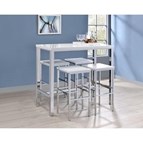 Coaster Furniture Natividad 182525 5-piece Pub Height Bar Table Set - White High Gloss