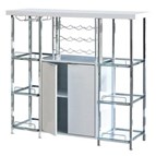 Coaster Furniture Gallimore 182757 2-door Bar Cabinet Wine Storage - White High Gloss