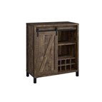 Coaster Furniture Arlington 182852 Sliding Door Home Bar Wine Cabinet - Rustic Oak