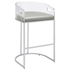 Coaster Furniture Thermosolis 183406 Clear Acrylic Bar Chair - Chrome