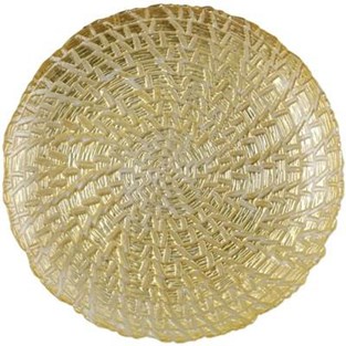 Vietri Rufolo Salad Plate - Gold Crocodile (Plates - Salad)