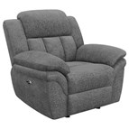 Coaster Furniture Bahrain 609543P Upholstered Power Glider Recliner - Charcoal