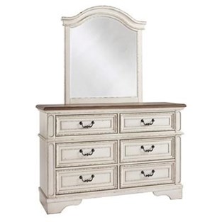 Signature Design by Ashley Realyn B743B12 Dresser and Mirror (Kids Dressers - 6 Drawers)