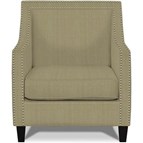Elements International Erica UER082100CA Chair with Chrome Nails - Heirloom Natural