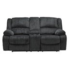 Signature Design by Ashley Draycoll 7650496C Double Reclining Power Loveseat with Console