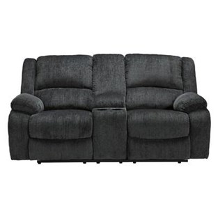 Signature Design by Ashley Draycoll 7650496C Double Reclining Power Loveseat with Console (Loveseats - Power Recline)