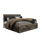Benchcraft Derekson B200B19 King Panel Bed with 4 Storage Drawers