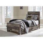 Benchcraft Derekson B200B20 Twin Panel Bed with 2 Storage Drawers