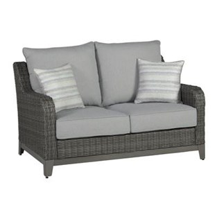 Signature Design by Ashley Elite Park P518-835 Loveseat with Cushion (Outdoor Seating - Loveseats)