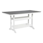 Signature Design by Ashley Transville P210-642 Rectangular Counter Table with Umbrella Option