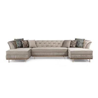 Nova Wholesale Furniture Marilyn Double Chaise Sectional - Ivory
