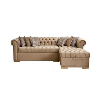 Nova Wholesale Furniture Audrey RAF Chaise Sectional - Mocha