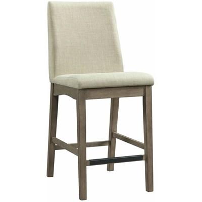 Elements International Dapper Counter Side Chair (Grey Finish)